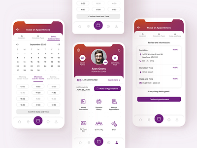 Vitalant Mobile App app design ui ux