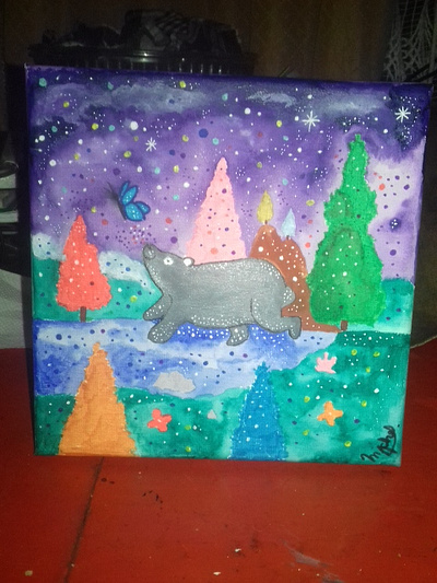 el oso enamorado de la mariposa celeste art arte dibujo dibujando artist artwork design dibujante dibujo dibujo pintura arte dibujos illustration pintura