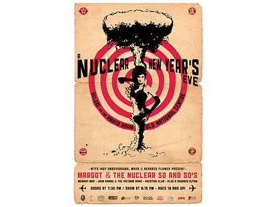 Margot & The Nuclear So and So's Event poster design illustration vector