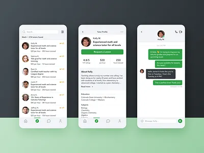Find a Tutor App app design mobile app ui ux