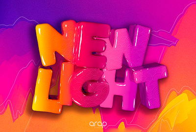 New Light 3d type 3dillustration 3dtype c4d cinema 4d colorful design graphicdesign john mayer photoshop type