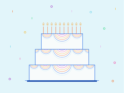 Cloudflare's 10th Birthday Week branding design illustration