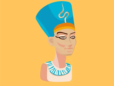 Nefertiti queen of egypt artwork beautiful digital art digitalart egypt head illustration monument queen statue woman