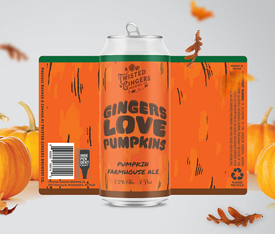 Pumpkin Beer Label beer beerart beercan beerlabel craftbeer design illustration package design packaging packaging design