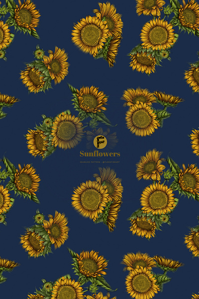 Sunflower Bouquet Blue Color Botanical Pattern botanical branding dress exotic fabric design fabric pattern floral illustrations floral pattern floral print flowers garden illustration leggings nature pattern seamless pattern surface design textile pattern textile print