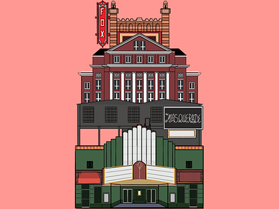 Atlanta Venue Tower atlanta design flat illustration minimal
