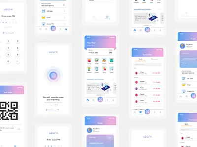 Ubank | Online Banking Mobile App Concept app bank clean design financial app mobile mobile bank mobile banking money ui uidesign uiux ux uxdesign