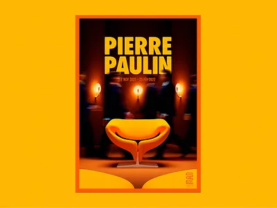 Pierre Paulin Retrospective Exhibition Poster design graphic design poster