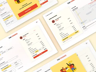 Food Delivery Order Review Screen app design delivery delivery service design food food app mockup order review screen ui web web design