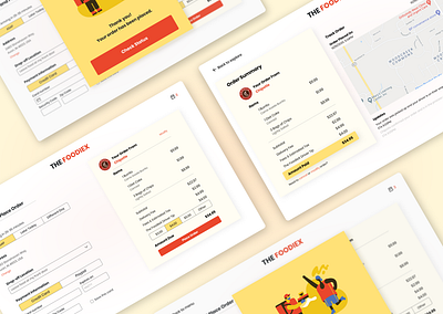 Food Delivery Order Review Screen app design delivery delivery service design food food app mockup order review screen ui web web design