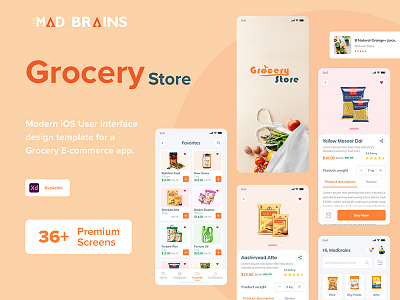 Grocery Store appdesign branding clean client concept company concept design ecommerce ecommerce app food grocery madbrains online shop online store shopping typography ui uiux ux