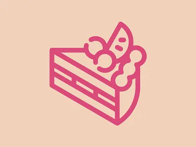 Day 66 - Cake - 100 Icons Daily 100days cake design dessert icon illustration leeayr logo minimal vector