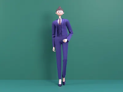 business woman 02 character design