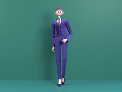 business woman 02 character design