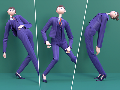 business woman 03 3d character design