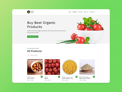 Product Page - Organic Farmers Connect app branding design hero page home page home page design home page ui landing page mobile app mobile app development redesign ui web web design website website concept website design website design company website development