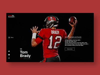 Tampa Bay website UI design inspiration landingpage sports ui ux uxui web design website