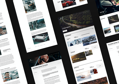 Porsche digital hub - magazine design magazine ui ux web