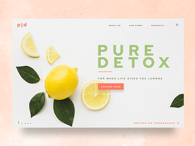 Health & wellness web design creative design detox food graphic design graphicdesign health home page landing page ui design uidesign user experience ux uxdesign web design webdesign website design wellbeing wellness