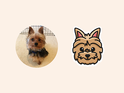 Little Guy Gizmo - Yorkie Puppy dog figma illustration pet yorkie yorkshire terrier