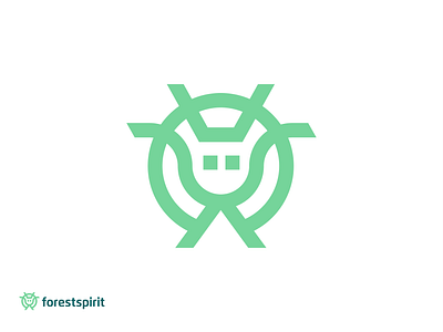 Forest Spirit symbol app b2b branding forest green icon logo logodesign logodesigner mark nature saas spirit startup sustainability symbol tech tree