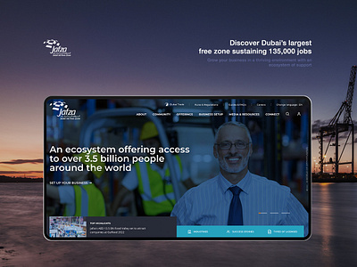 JAFZA UX/UI ReDesign art direction b2b website corporate design dubai jafza port ui website redesign