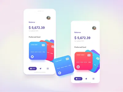 Digital Wallet adobe xd app bank card challenge design dribbble flat pastel ui ux wallet