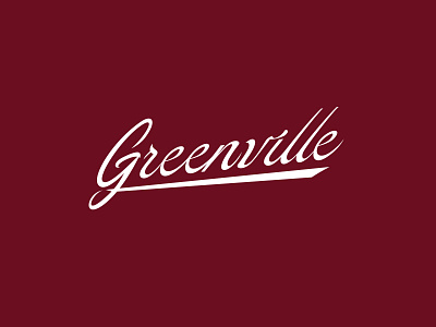 Greenville design lettering script type vector