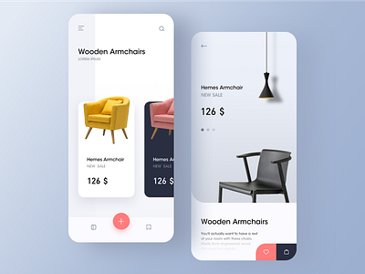 Minimalist app design ui