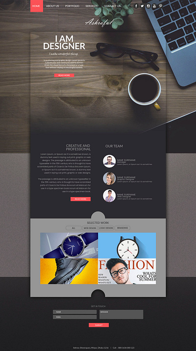 Portfolio Website Design design minimal portfolio design psd design psd template ui ux web