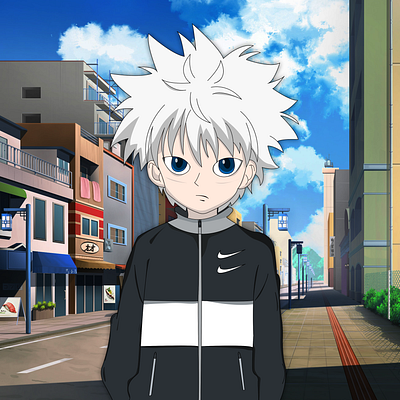 Killua hypebeast illustration anime anime street animeart flat hunterxhunter hypebeast illustration illustrator killua vector