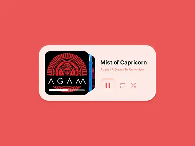 Music Player Day 08 animation clean cred dailyui design flat kochi minimal music player ui music widget simple ui ux widget