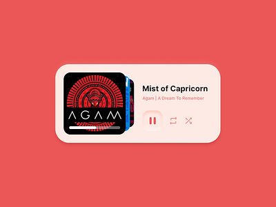 Music Player Day 08 animation clean cred dailyui design flat kochi minimal music player ui music widget simple ui ux widget