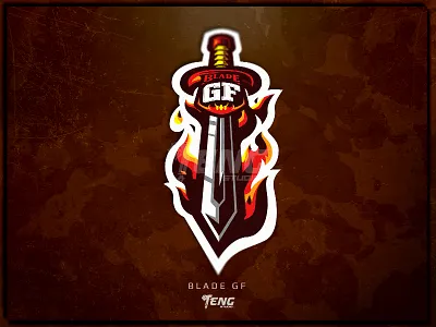 BLADE GF branding character design esport logo mascot sport