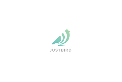 Just Bird-Colorful Logo Design animal bird bird logo design dove fly wing