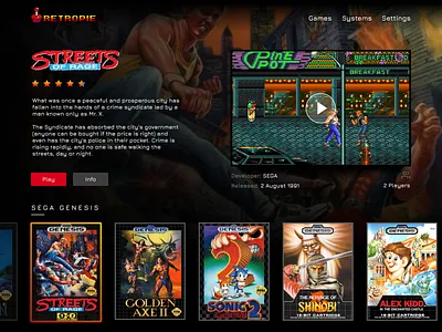 Retropie concept retro retro gaming ui