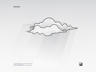 80mph/01/monsoon blackandwhite clouds dotted halftone illustration illustrator mdesignygn mekongdesigns monoline monsoon rain yangon