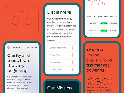 CERA Invest GmbH — Mobile version branding corporate design middltone responsive typogaphy ui ux web website