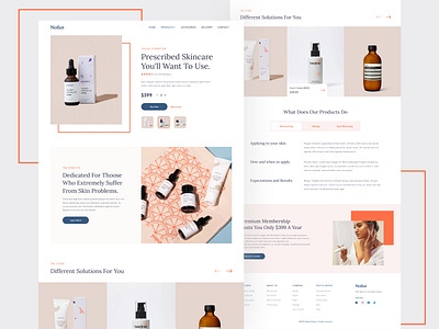 Nofiat Homepage 2020 beuty care cosmetics ecommerce fashion homepage makeup minimal minimalism natural personal care product product design products shopping skin care skincare store trend