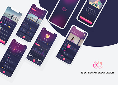 Yoga app ui ux design app app design app designer app ui kit app ui ux apps design branding design icon ios ui kit logo design ui ui ux ui design user experience user interface ux ux design yoga app ui ux design yoga app ui ux design