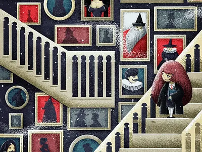 Stairs harry potter harrypotter illustration magic stair stairs witch wizard