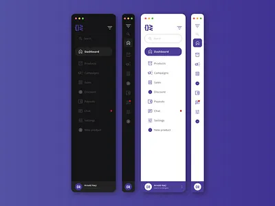 Sidebar Menu design icon illustration ui ux vector
