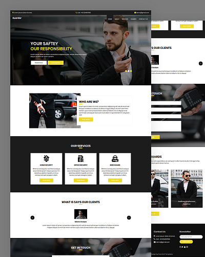 Guarder agency bodyguard bootstrap css guard html5 responsive safety security template