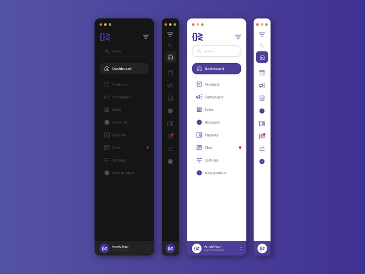 Sidebar Menu by SanaDevelopers on Dribbble