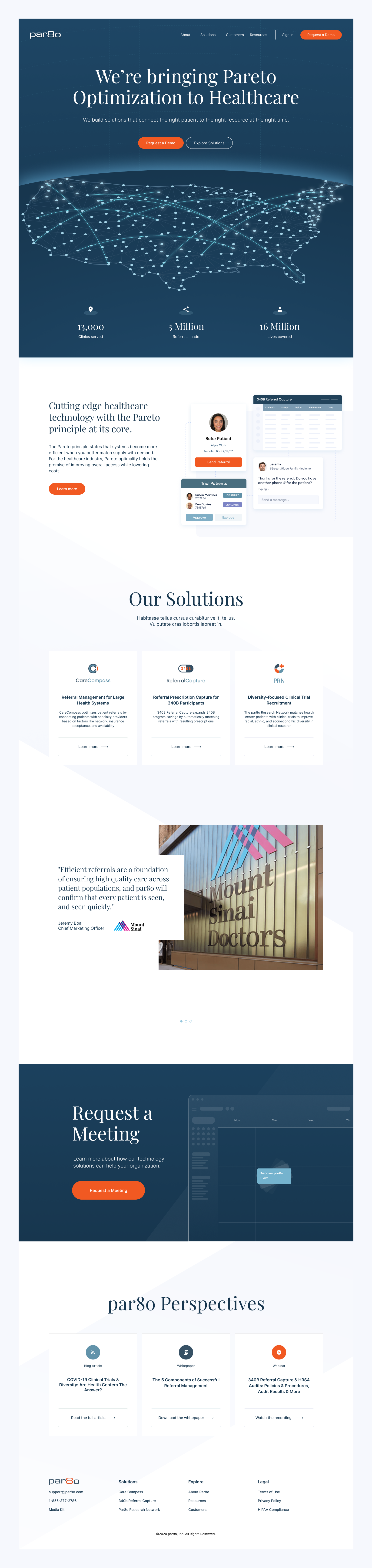 Par8o Homepage Concept healthcare homepage homepage design landing page telehealth web web design