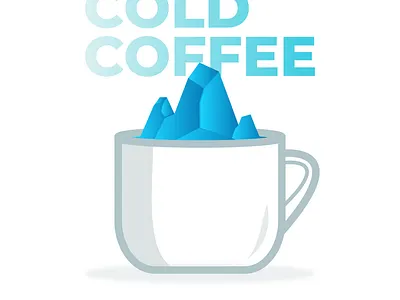 COLD COFFEE bluegradient blueshades creative design designagency designsprint graphicdesign illustration inspiredesign