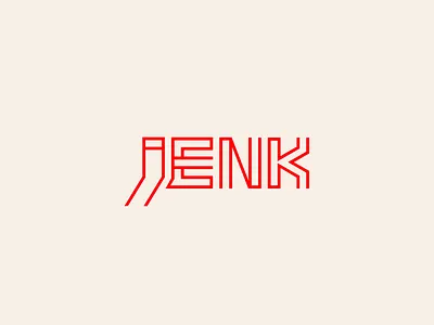 JENK | Logotype bauge design jenk logo logotype red white wordmark