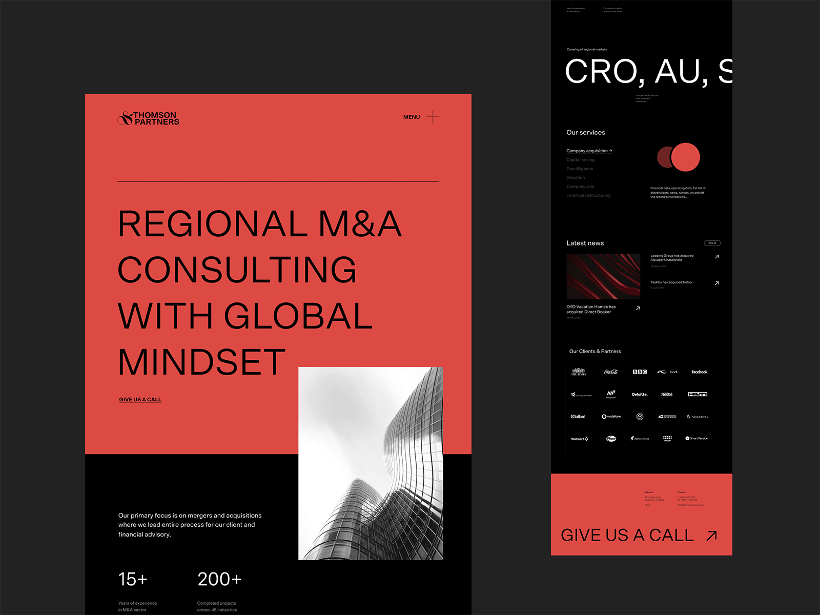 M&A Agency Website branding design illustration ui vector web design