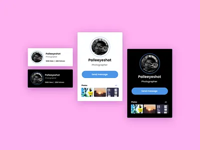 social profile card card card componet card design ui uipattern ux uxdesign visual design