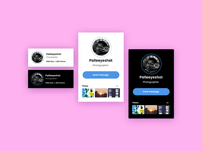 social profile card card card componet card design ui uipattern ux uxdesign visual design